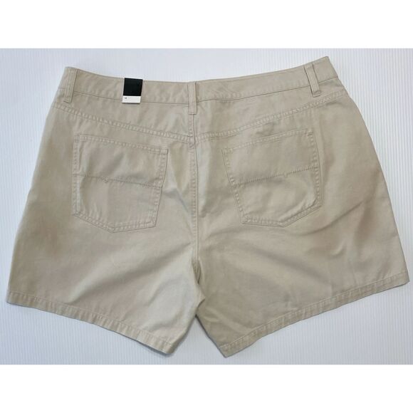 VENEZIA Lane Bryant Women's Shorts Size 18 Tan 100% Cotton - Picture 2 of 13